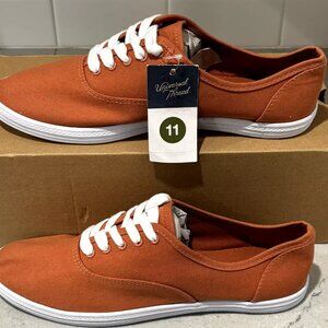 New Universal Threads Sneakers Womens 11 Rust Molly Lace Up Canvas Casual